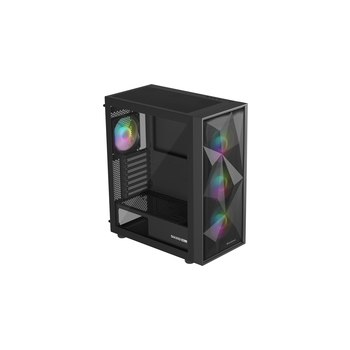 natec case Diaxid 605 ARGB with window black - midi/minitower - ATX