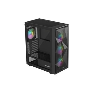 natec case Diaxid 605 ARGB with window black - midi/minitower - ATX