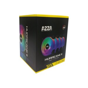 AZZA Hurricane II Ventola Case 120 mm (Confezione da 4)