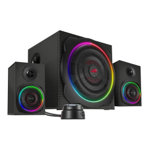 SPEEDLINK GRAVITY CARBON RGB - speaker system - for PC - 2.1 channel - wireless - Bluetooth - 60 watts (total)