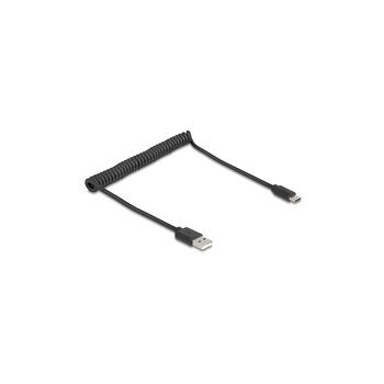 Delock USB 2.0 Coiled Cable USB-A to USB-C