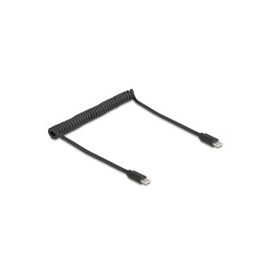 Delock USB 2.0 Type-C Spiralkabel Stecker zu 0.45 m bis...
