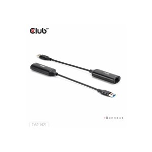 CLUB3D CAC-1421 cable gender changer USB Type-A RJ45 Black