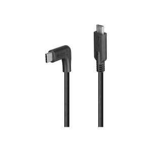 Lindy 0.5m USB 3.2 Straight USB-C to Right-Angled USB-C...