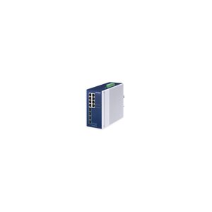 Planet IP30 Industrial 8-Port 10/100/1000T+ 4-Port 10G -...
