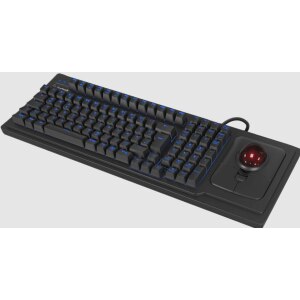 KeySonic KSK-8202ELU-T Tastiera con Trackball QWERTY US Nero