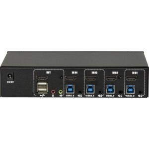 Inter-Tech IPC KVM Switch AC-41HUS HDMI 4Ka60Hz - Switch