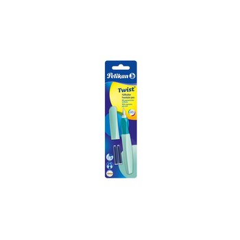 Pelikan Twist P457 - Mintfarbe - Kartuschenfüllsystem - Edelstahl - Medium - Beidhändig - Deutschland