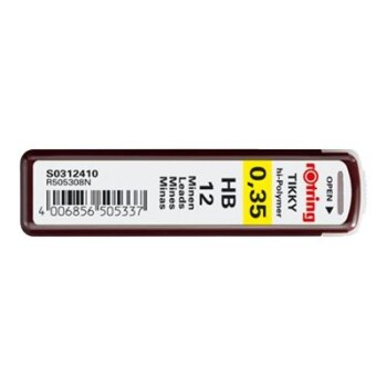 Rotring Tikky Pencil Lead - Hi-Polymer - HB - 0.35 mm