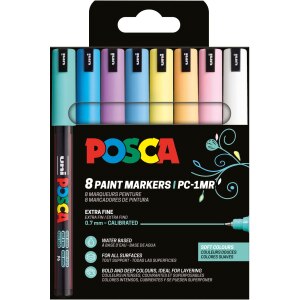 Uni-Ball 442258 Marker UNI PC-1MR 8er Set Soft Col