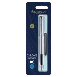 WATERMAN Füller Allure Chrom C.C. F Blau Blister