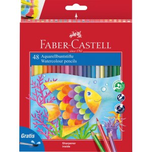 FABER-CASTELL Buntstift Kinder Aquarell 48erKartonetui