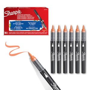 Sharpie Kreativmarker Pinselspitze Acryl orange