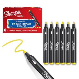 Sharpie Kreativmarker Rundspitze Acryl gelb