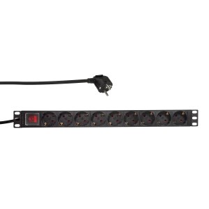 LogiLink Stromverteilungseinheit Rack-einbaufähig 9...