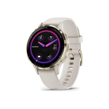 Garmin Venu 3S - 41 mm - Ivory - intelligente Uhr mit Band - Silikon - Handgelenkgröße: 110-175 mm - Anzeige 3.04 cm (1.2″)