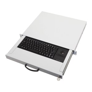 Aixcase AIX-19K1UKDETB-W - Tastatur - rack-montierbar