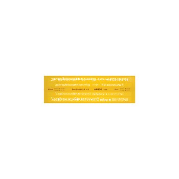 Aristo AR5305 - Buchstaben-/Zahlen-/Zeichenschablone - Erwachsener - Transparent - Gelb - Kunststoff - 245 mm - 75 mm