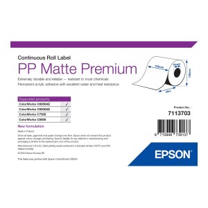 Epson PP Matte Label Premium, Continuous Roll, 105mm x 55m