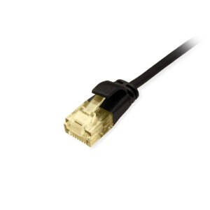 Equip Cat.6A U/UTP Slim-Patchkabel, 0,15m, Schwarz