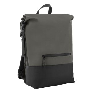 Mobilis Two-tone Rolltop Backpack 14-16″ Grey/Black