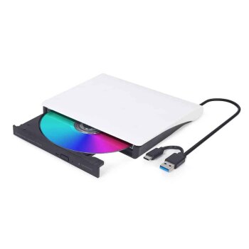 Gembird Externes USB-DVD-Laufwerk schwarz-weiß