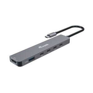 Equip USB-C to HDMI/4xUSB-C/USB-A Aluminum Adapter