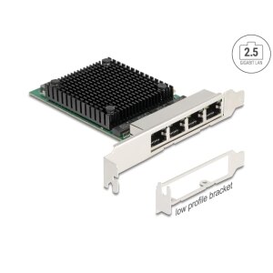 Delock PCI Express x4 Netzwerkkarte 2.5 Gigabit LAN 4 x...