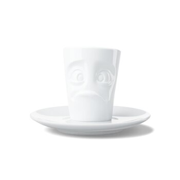 FIFTYEIGHT PRODUCTS FIFTYEIGHT Espresso Mug mit Henkel 80ml - Verdutzt weiß