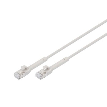 DIGITUS CAT 6A F-FTP abwinkelbares Patchkabel, Kupfer, 5 m,  grau