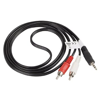 Lanberg CA-MJRC-10CC-0015-BK - 3.5mm - Männlich - 2 x RCA - Männlich - 1,5 m - Schwarz