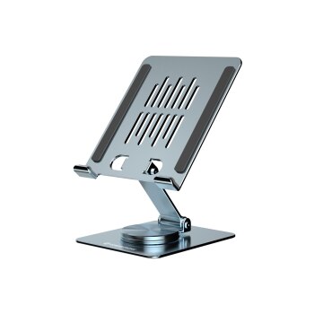 Conceptronic THANA09G Foldable Swivel Tablet Stand, 360° Rotating Base, Adjustable Height