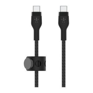 Belkin USB-C auf USB-C Kabel geflochten, Schwarz, 60W, 2m