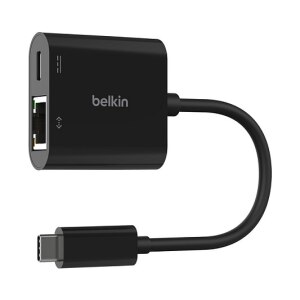 Belkin USB-C / Ethernet Ladeadapter, Schwarz, INC019BTBK