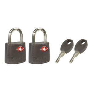 MASTER LOCK TSA Zahlenschloss Zuf.Farbe,3,8x2,3x1,1cm,2Stk