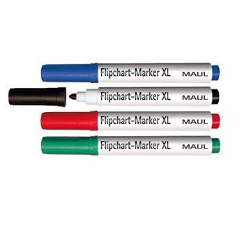MAUL Flipchartmarker Rundspitze 2,0-2,5mm 4er Set