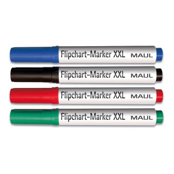 MAUL Flipchartmarker Keilspitze 3,0-6,5mm 4er Set