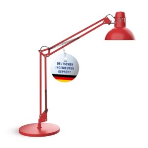 MAUL LED Tischleuchte MAULstudy mit Standfuß E27, rot