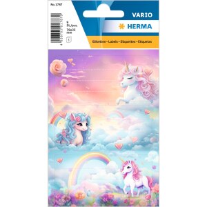HERMA SCHULETIKETTEN VARIO HAPPY UNICORNS