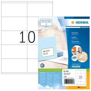 HERMA Etiketten Premium A4 weiß 105x57  mm Papier...
