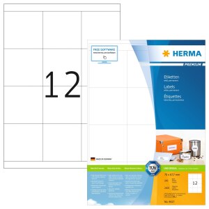 HERMA Etiketten Premium A4 weiß 70x67,7  mm Papier...