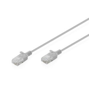 DIGITUS Patchkabel CAT 6 U-UTP Slim 0,3m Grau