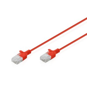 DIGITUS Patchkabel CAT 6 U-UTP Slim 2m Rot