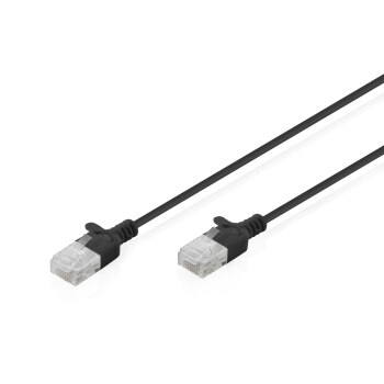 DIGITUS Patchkabel CAT 6 U-UTP Slim 5m Schwarz