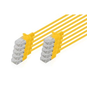 DIGITUS Patchkabel CAT 6 U-UTP Slim 2m Gelb 10 Stück
