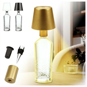 AddLiving LED Flaschenleuchte Gold