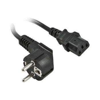 Synergy21 Netzkabel 230V Schutzkontakt CEE7(Stecker)->Kaltgeräte IEC-C13(Buchse), 3m, Black, ,