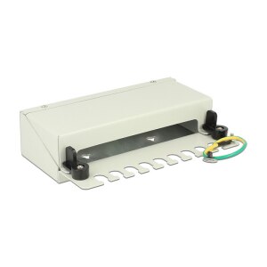 Delock Keystone Desktop Patchpanel 8 Port grau