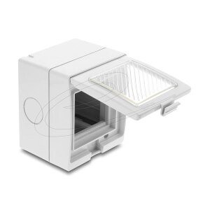 DELOCK Easy 45 Aufputzgehäuse IP55 wasserfest 2 Port