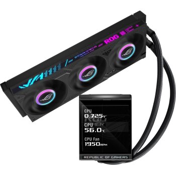 ASUS ROG Strix LC IV 360 ARGB LCD Prozessor All-in-One-Flüssigkeitskühler 12 cm Schwarz